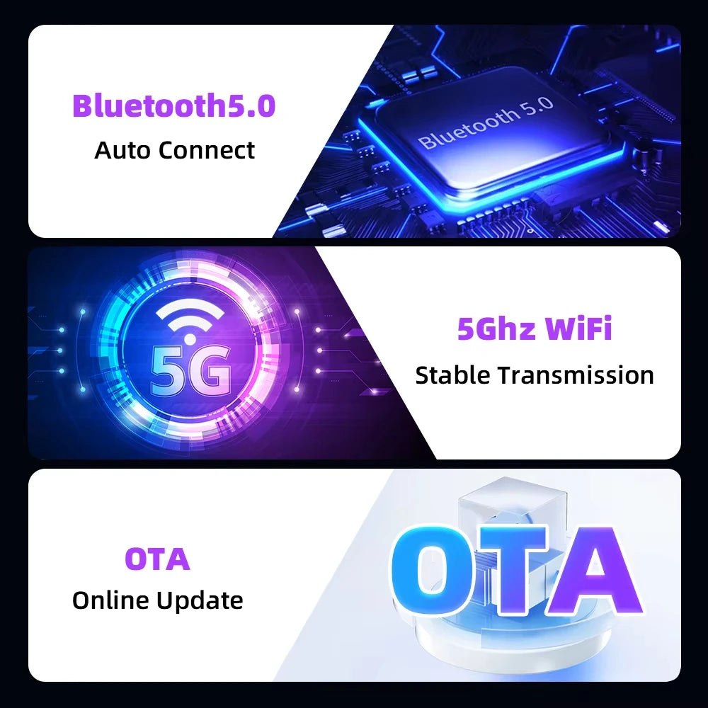 EKIY 2in1 Wireless CarPlay & Android Auto Adapter – AI Smart Box Dongle für kabelloses CarPlay im Auto