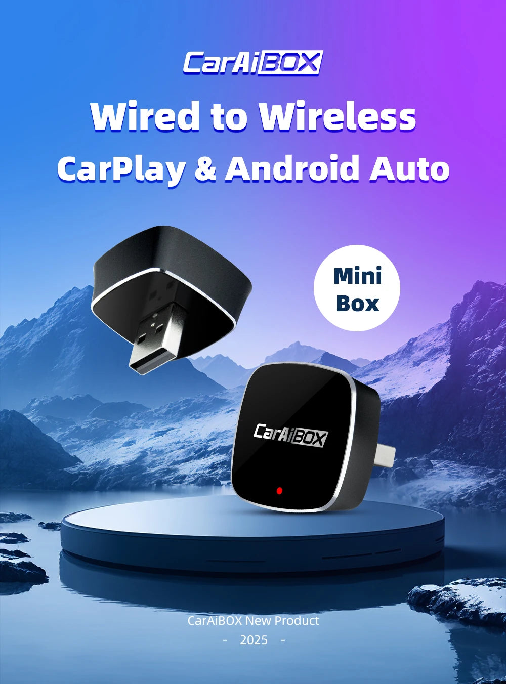 EKIY 2in1 Wireless CarPlay & Android Auto Adapter – AI Smart Box Dongle für kabelloses CarPlay im Auto