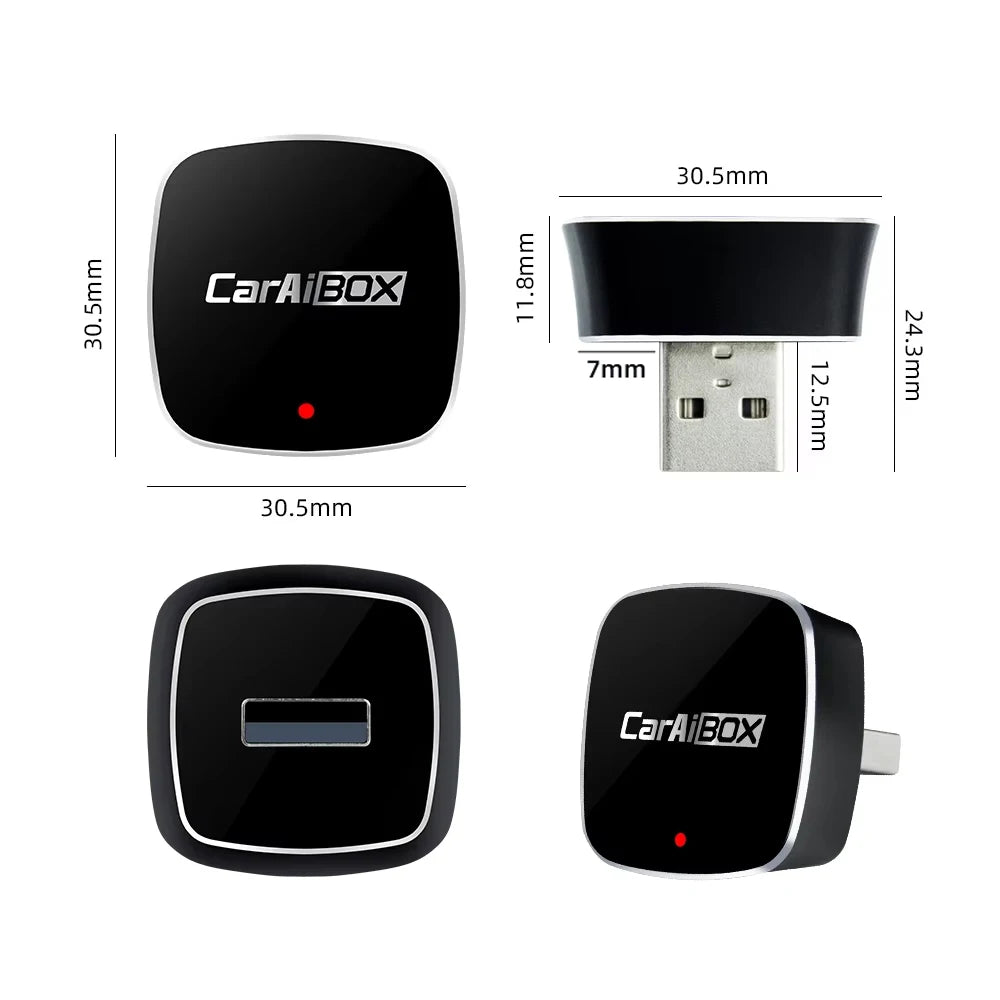 EKIY 2in1 Wireless CarPlay & Android Auto Adapter – AI Smart Box Dongle für kabelloses CarPlay im Auto